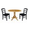 International Concepts 42 in. Dual Drop Leaf Table with 2 Ladder Back Dining Chairs - 3 Piece Dining Set K04-42DP-C46-2P - alternate 1